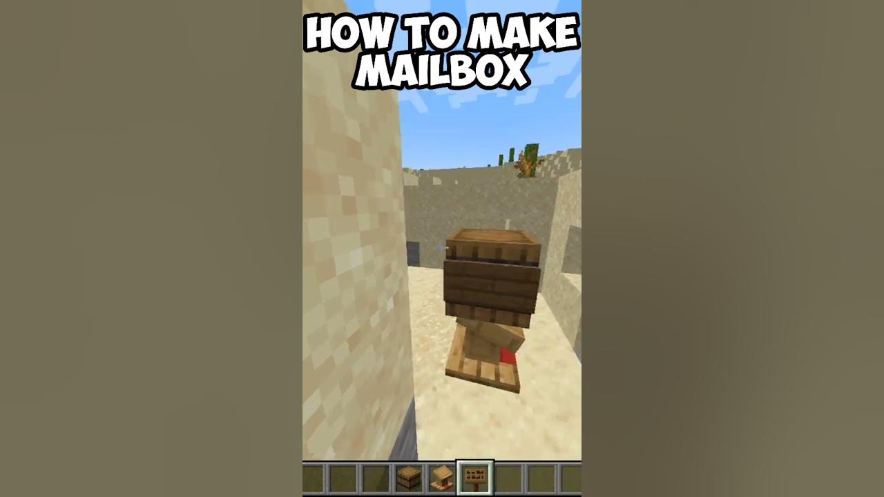 How to make mailbox in minecraft Shorts YouTube