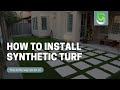 Synthetic turf and pavers installation (timelapse)