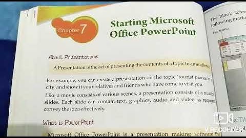 Class 4th Computer Chapter 7 STARTING MICROSOFT OFFICE POWER POINT part 1