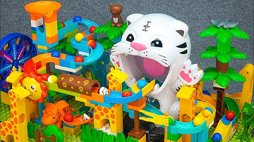 Satisfying Building Blocks Marble Run Very popular! Block coasters filled with White Tiger