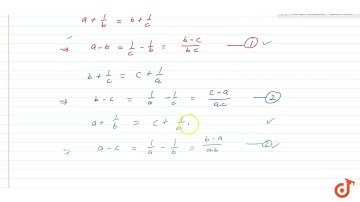 if `a+1/b = b + 1/c = c+1/a` (where `a!= b!=c)` then abc is equal to ?