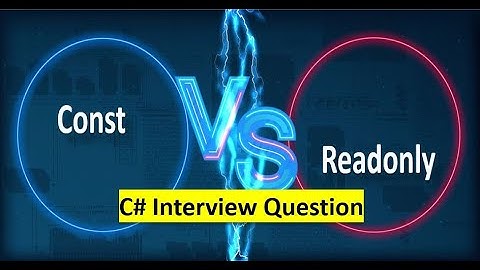 const vs readonly? C# interview questions | csharp  | dotnet   interview | dotnetprogramming
