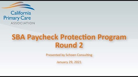 SBA Paycheck Protection Program: Round Two