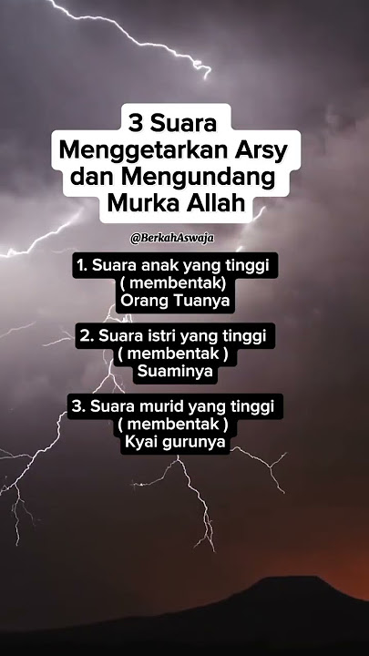 3 Suara yang Menggetarkan Arsy dan Murka Allah #durhaka #shorts