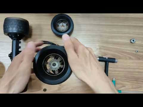 105 mm AT wheels and sleeves for dual motor set（puada P6D or MEEPO V5 or skatebolt Tornado Pro A）