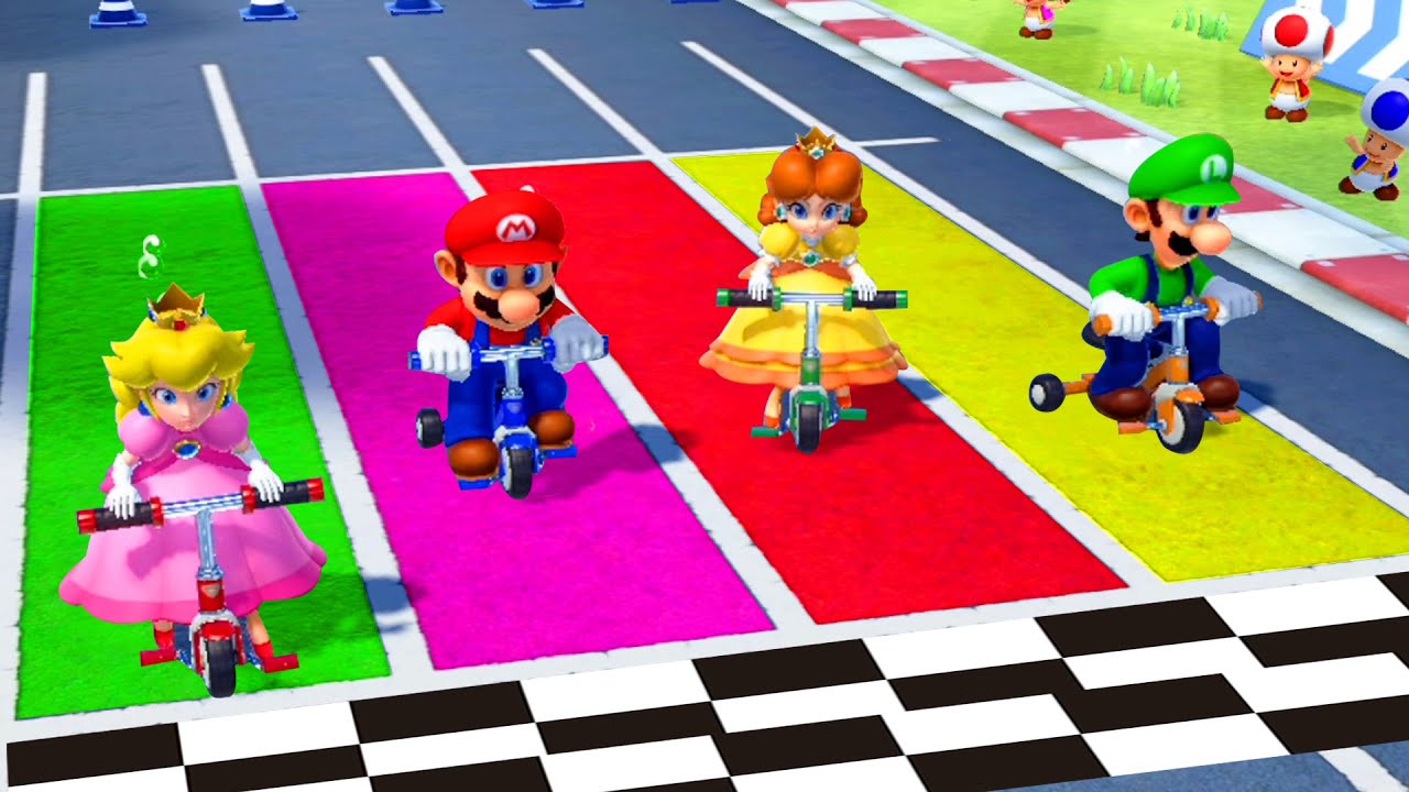 マリオパーティWii + Switch】すべてのレーシングミニゲームピーチ姫