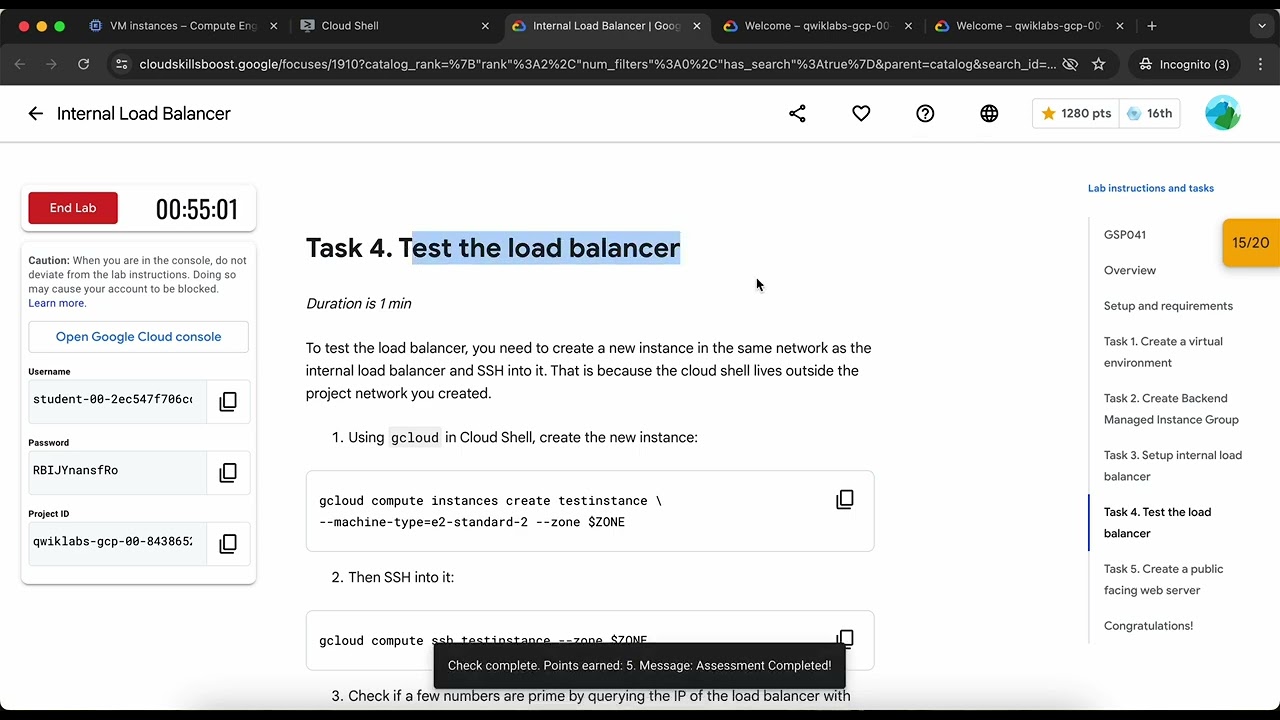 Internal Load Balancer | GSP041