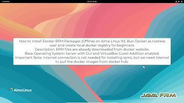 How to install Docker RPM Packages (Offline) on Alma Linux 9.5 and create local docker registry