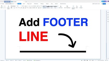 How to add Footer Line in WPS