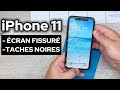 La vitre de son iPhone 11 est explosé avec de petites tâches noires sur l’écran 👌😷📱
