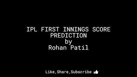 IPL First Inning Score Prediction using Python😍🤩