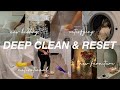 Extreme deep clean  reset routine   productive weekend cleaning motivation new fall decor