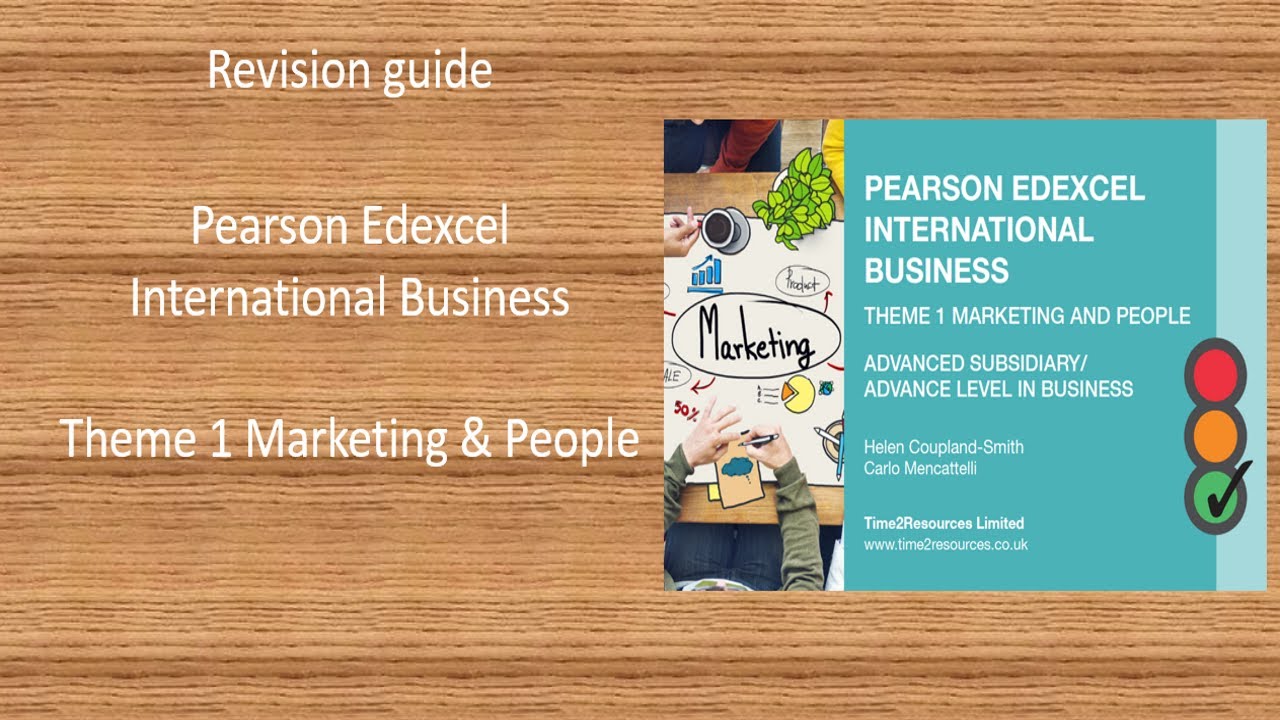 Pearson Edexcel International Business Theme 1 Marketing & People - YouTube