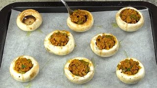 Mushrooms stuffed with meat: the simple and delicious recipe!