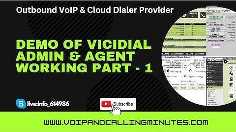 Demo video of Vicidial Admin and Agent working Part-1