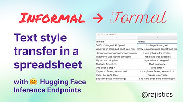 Text style transfer in a spreadsheet using Hugging Face Inference Endpoints