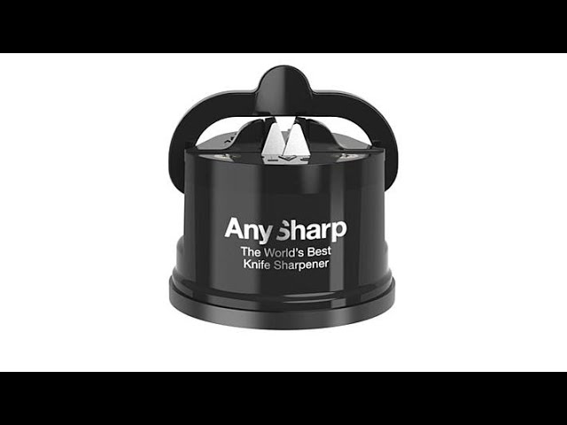 AnySharp Essentials - Knife Sharpener with PowerGrip - For Knives and  Serrated Blades