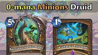 0-cost minions with doubled stats!? | Jungle Giants Azsharas Triumph Druid @Jonius