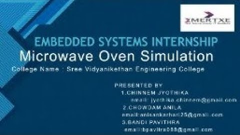 Microwave Oven Simulation Project - Embedded Systems Internship by @EmertxeTrainings