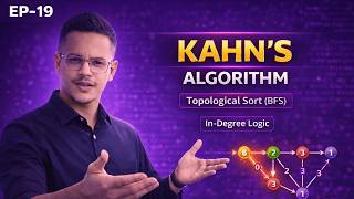 Topological Sort Using BFS 🚀 | Kahn’s Algorithm Step-by-Step(EP-19) | Phase 2.3.2