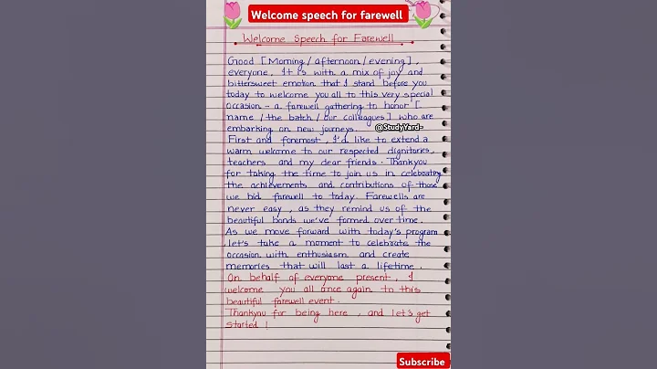 Welcome speech for farewell l welcome speech for annual function