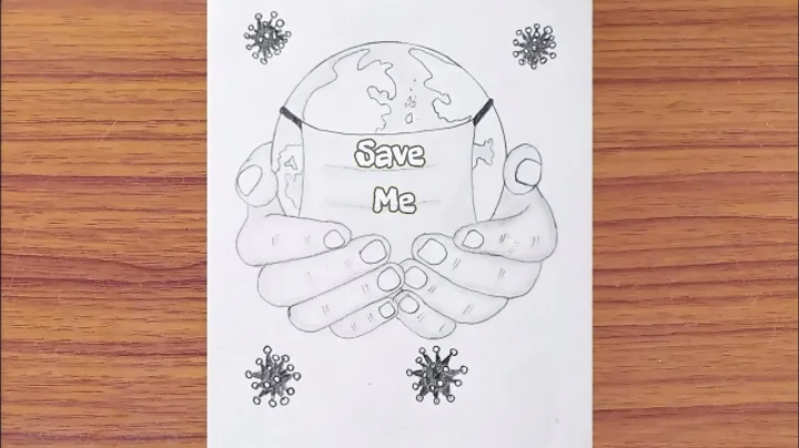 Drawing of Coronavirus / Save Earth from Corona Virus /Awareness Safety Poster
