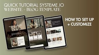 Systeme.io Intro to Website +Template Blog Customisation 01