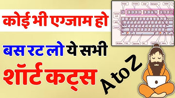 Keyboard a to z short cut keys Computer Shortcut keys  all shortcut keys of computer short cut keys