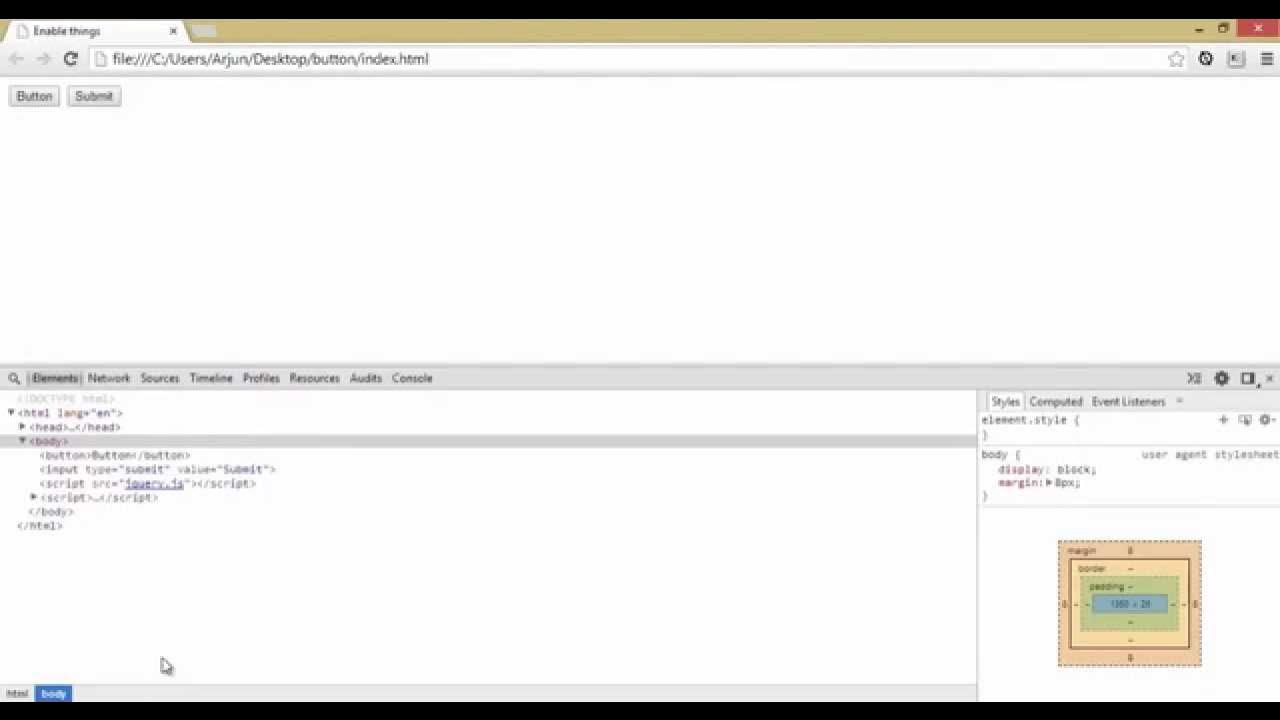 jquery enable disabled buttons, input submit - YouTube