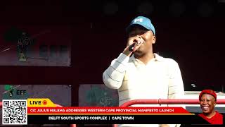 President Julius Malema addressing the Western Cape Provincial Manifesto Rally