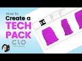 How to create a clothing tech pack in clo3d  3d clothing design software