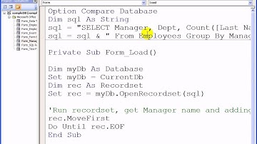 Sample recordset navigation