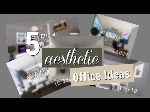 Roblox Bloxburg 5 Aesthetic Office Ideas Youtube