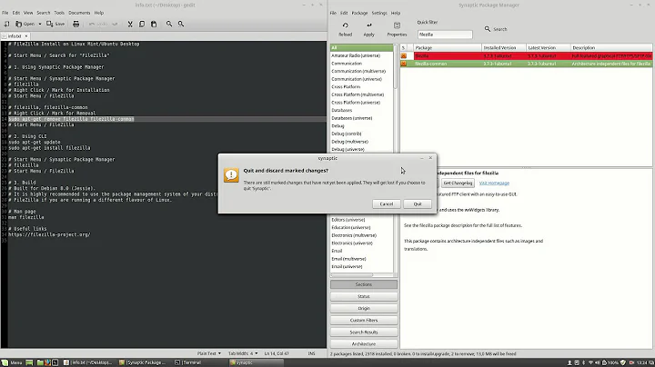 FileZilla Install on Linux Mint/Ubuntu Desktop #122