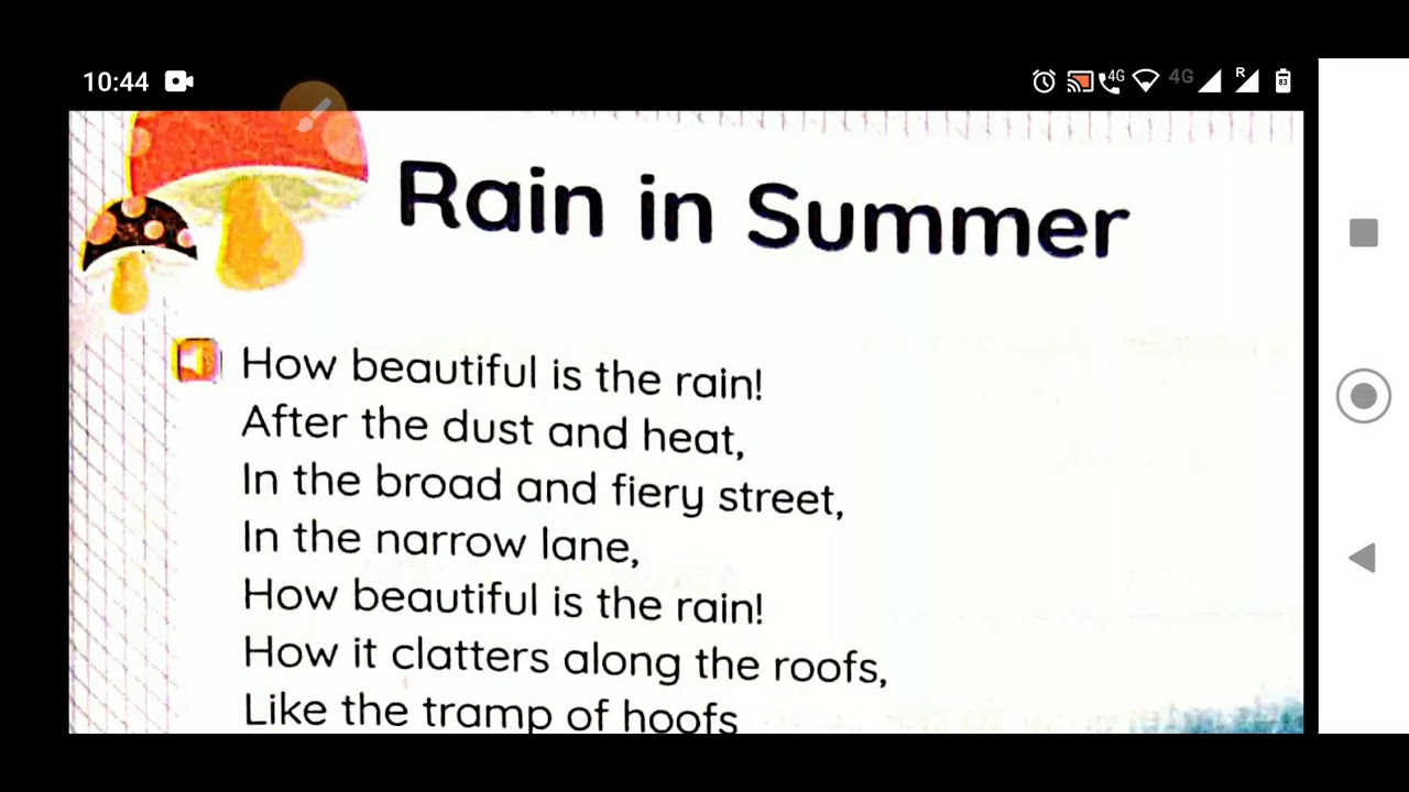 class5.Rain in Summer.the English channel.poem. YouTube