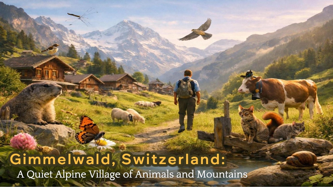 Gimmelwald, Switzerland: A Quiet Alpine Village of Animals and Mountains
