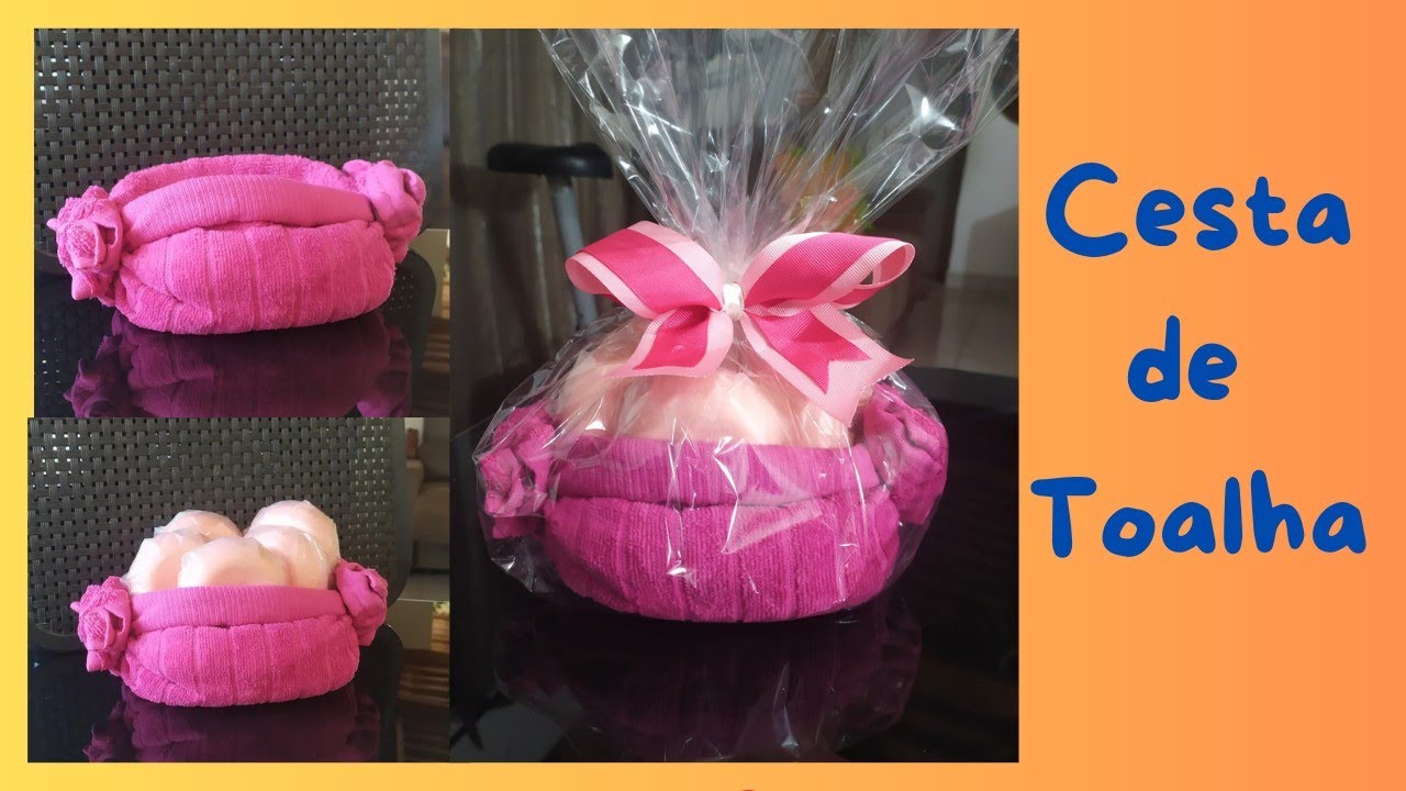 Cesta com Toalha🧡💙