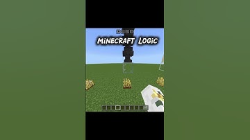 Minecraft logic #minecraft #gaming #shorts #memes #logic #minecraftshorts