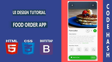 UI Design Tutorial - Food Order App UI | HTML CSS BOOTSTRAP