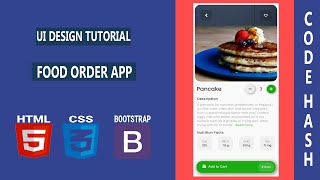 UI Design Tutorial - Food Order App UI | HTML CSS BOOTSTRAP screenshot 3