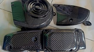 Yamaha mio smile filter cvt cover carbon fiber