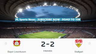 Bayer Leverkusen vs VfB Stuttgart (2-2) Bundesliga Football Match SCORE / PLSN