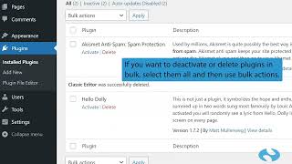 Famous How to deactivate and delete a plugin in WordPress Profile