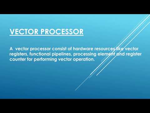 Vector and Array processors and their comparison