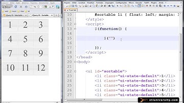 Universidade XTI   jQuery   45   Exemplo jQueryUI   Sortable Elementos Ordenáveis