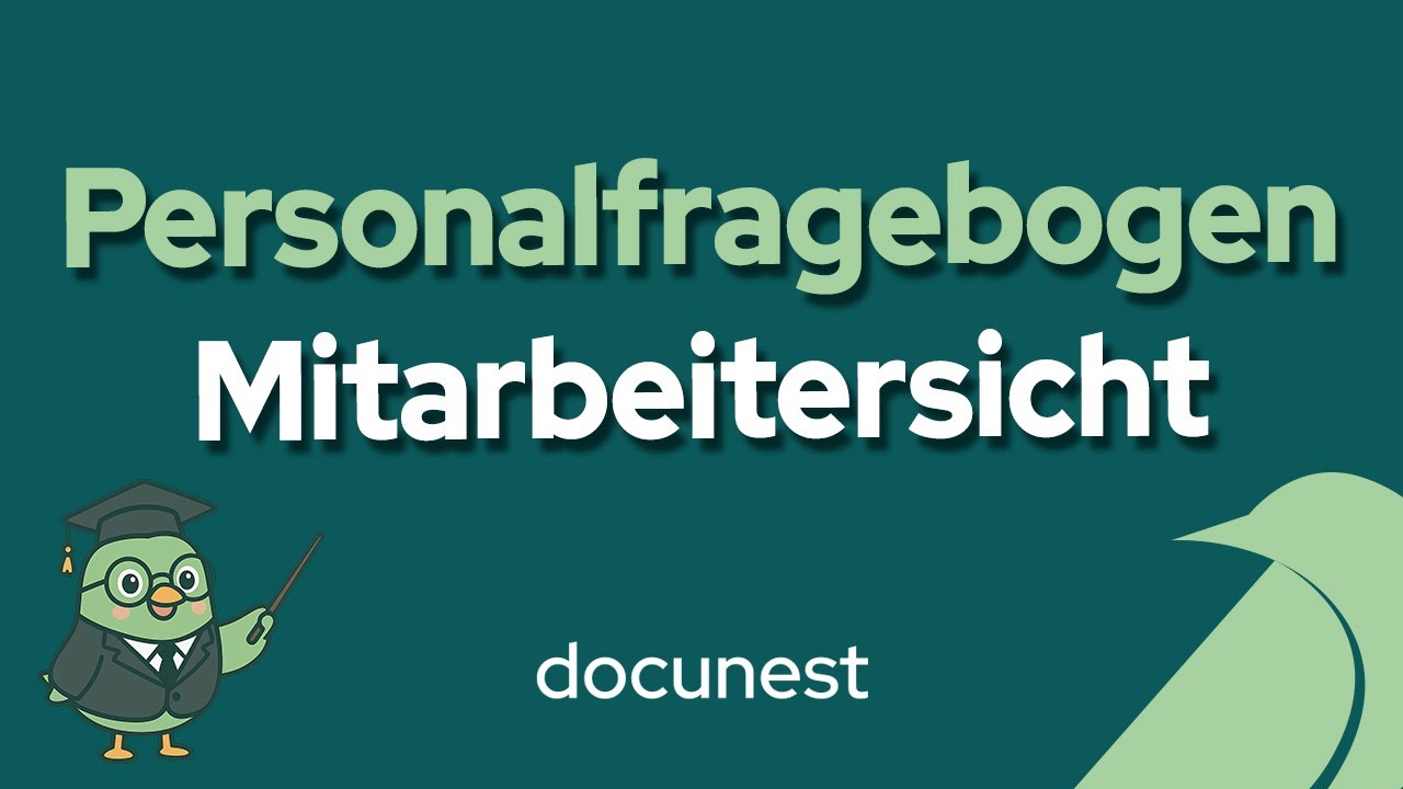 Personalfragebogen: Mitarbeitersicht, Vorschaubild des Videos