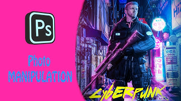 How i made cyberpunk 2077 | using #Photoshop #speedart