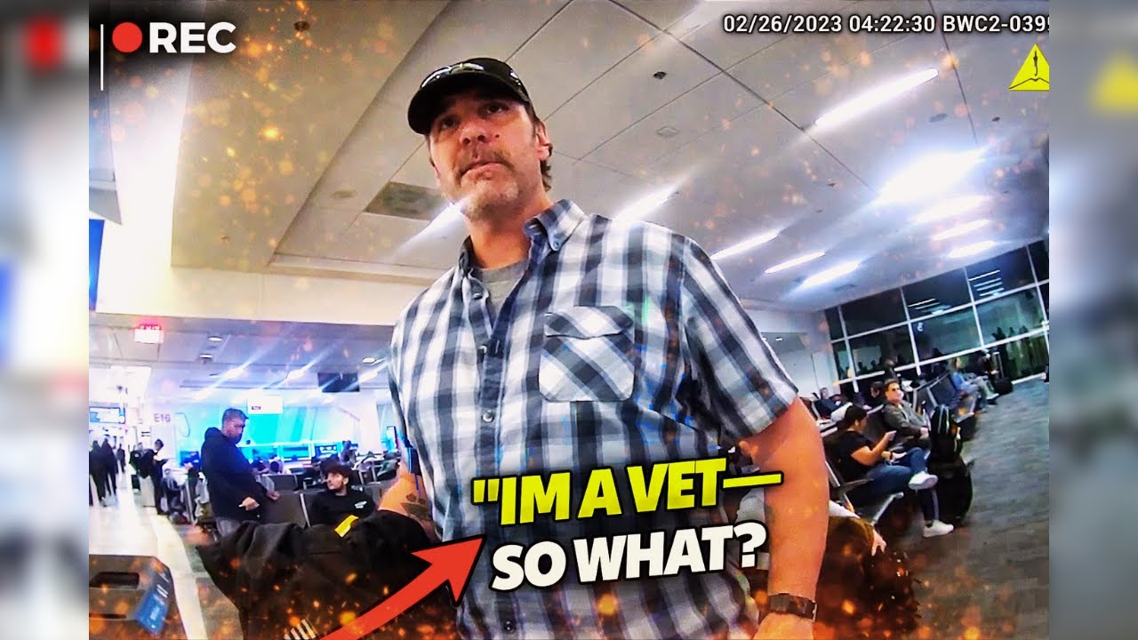 Entitled Veteran Refuses to Pay $130 Airport Bar Tab — Bodycam Arrest Escalates Fast