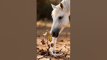 The horse watered the grapes and saved them from drying out.😭#ai #horse #save #grape