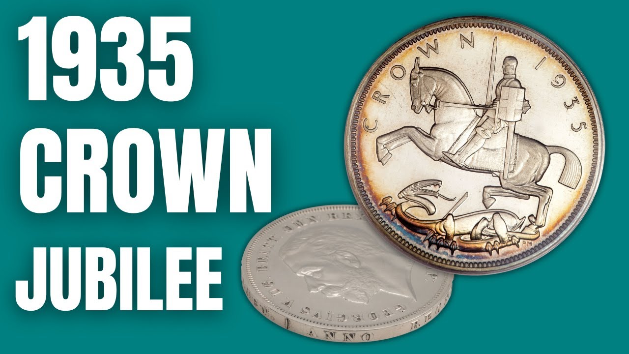1935 One Crown Coin Rocking Horse Great Britain King George V